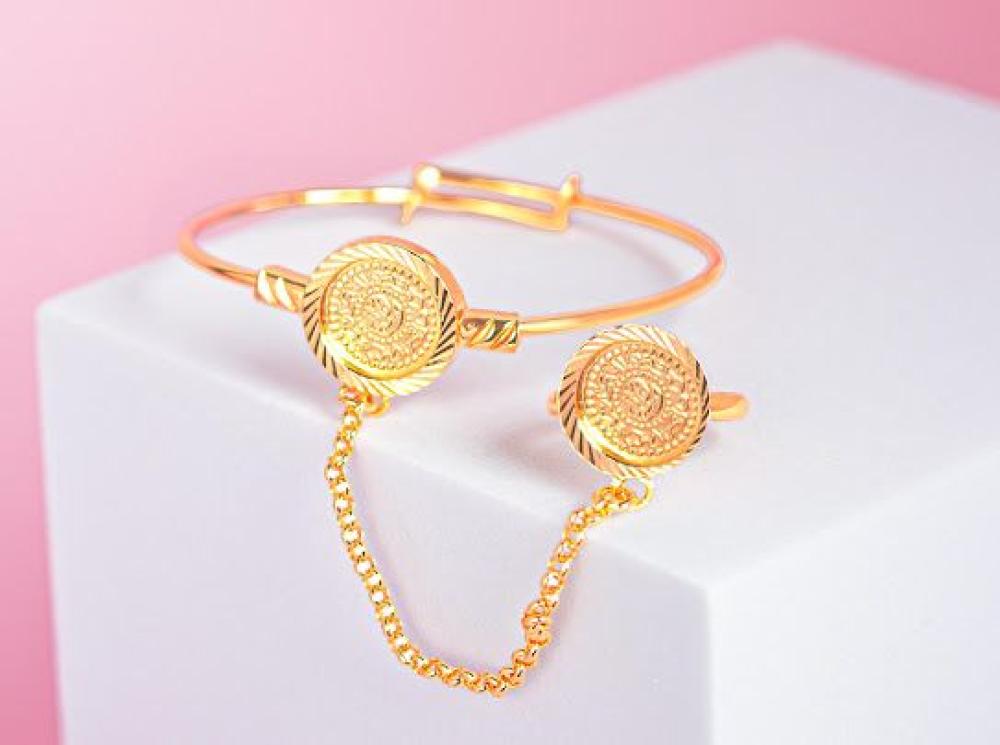 لمعة التراث – تصميم ناعم للأطفال، مطابق للذهب عيار 21