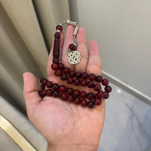 سبحة بكلايت مخلوط احمر