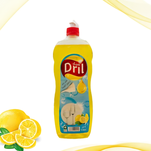 صندوق منظف الأواني دريل ليمون مكون من 12 عبوة  ١ لتر
