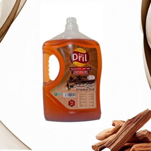 صندوق منظف ومطهر الأرضيات دريل العود المخملي مكون من 6 عبوات ٣ لتر