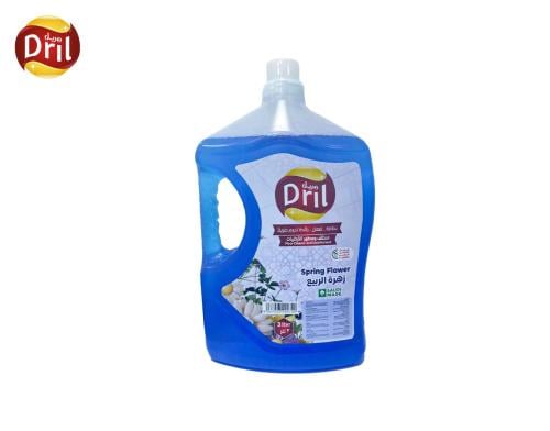 صندوق منظف ومطهر الأرضيات دريل برائحة زهرة الربيع (عطر الحرم المكي) مكون من 6 عبوات 3 لتر