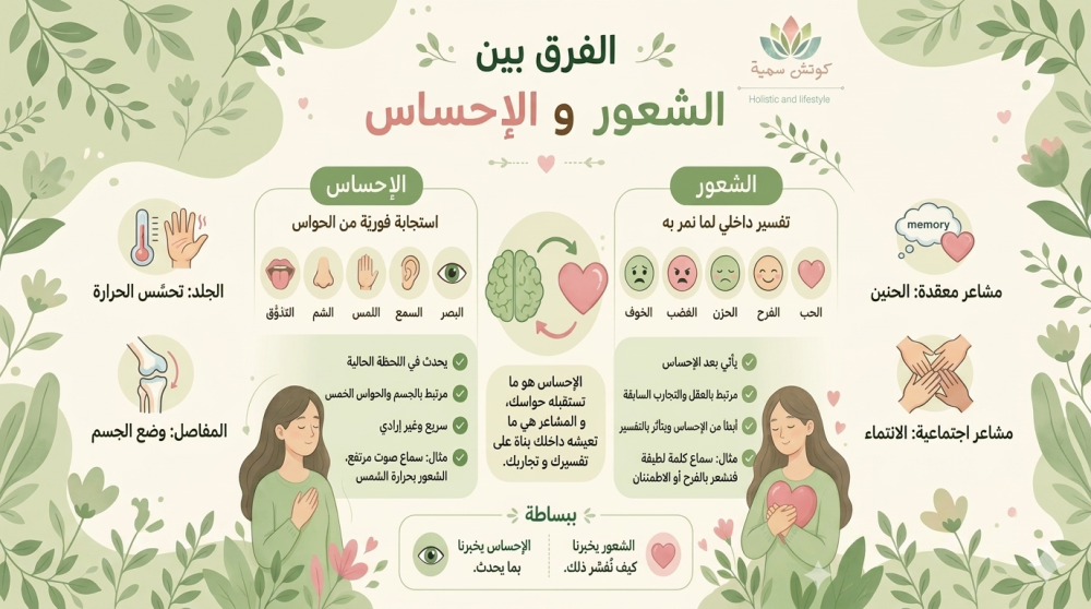 الفرق بين الشعور والإحساس