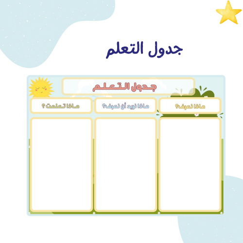 جدول التعلم