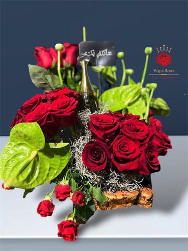 "بوكيه الخشب الطبيعي مع جوري وبيبي جوري