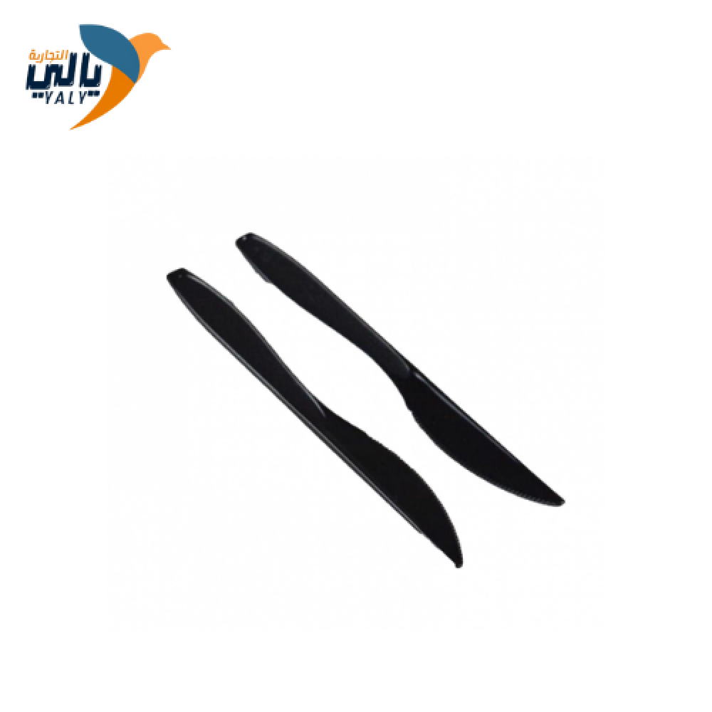 سكاكين بلاستيك VIP اسود 50 حبة