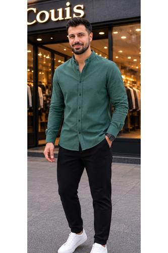 Butik قميص رجالي ذو ياقة ضيقة