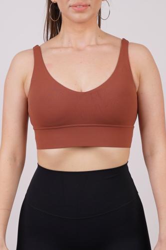 All day sport bra - warm brown