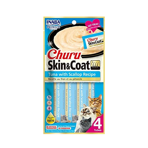 INABA Churu Skin&Coat with Scallop 4x14g - إنابا ت...