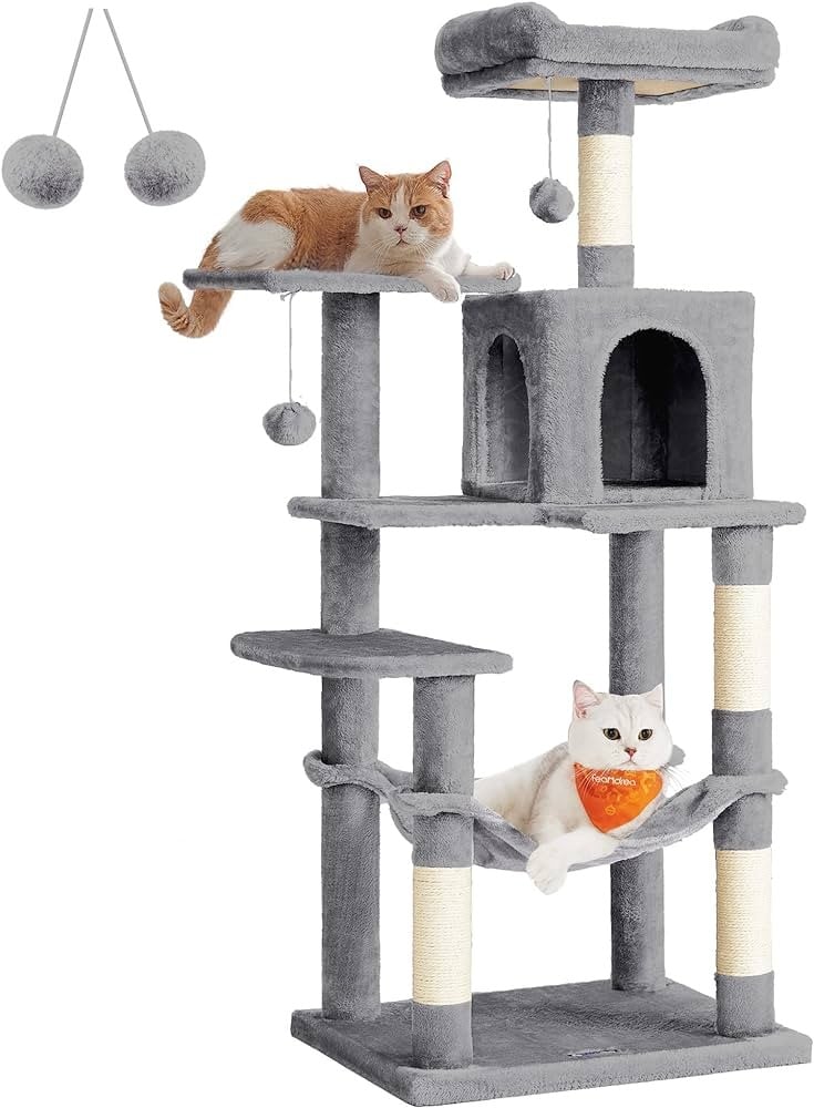 Light grey cat tree best sale