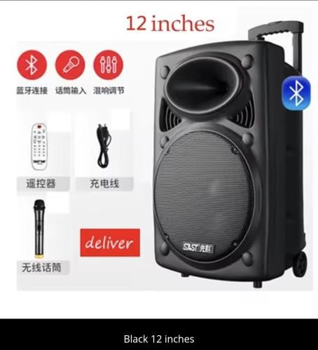 300W Bluetooth Speaker 15 inch Subwoofer Karaoke S...