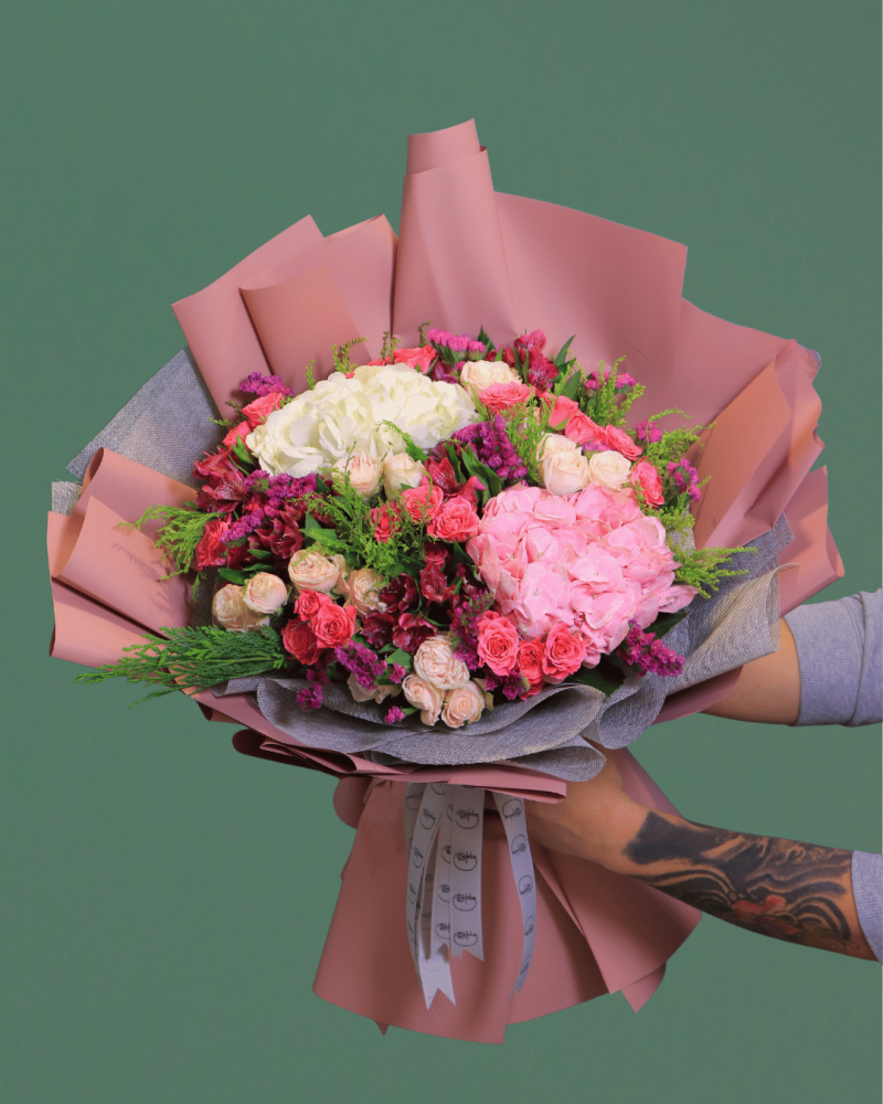 بوكيه روز ديلايت – مزيج وردي فاخر بأناقة ملفتة