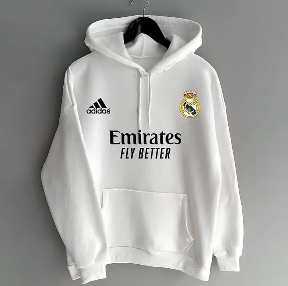 بلوفر ريال مدريد لون ابيض