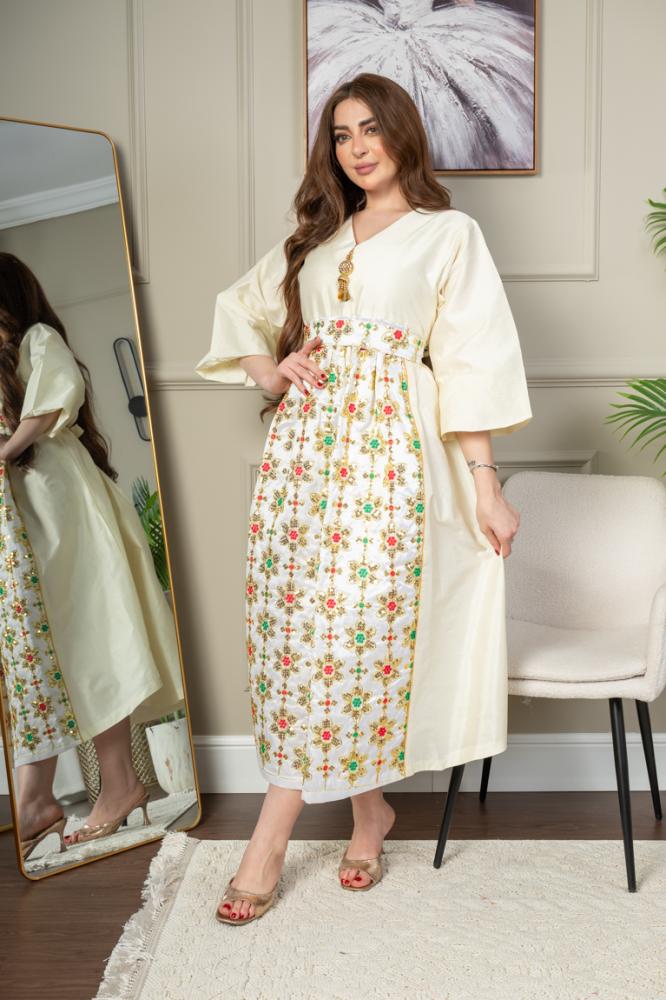 جلابية شانتون بتطريز تقيل