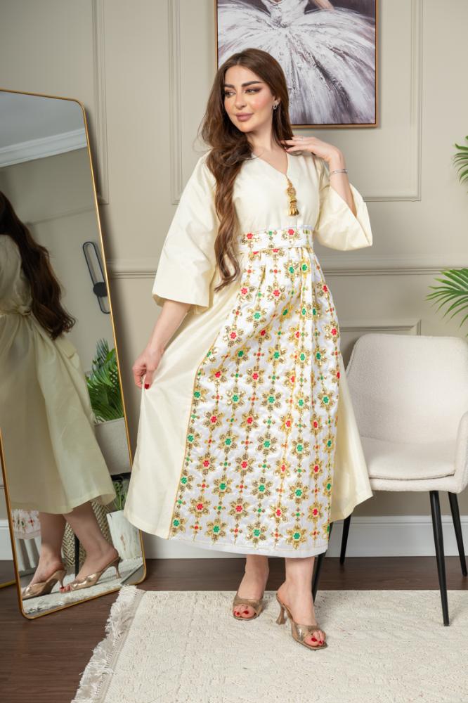 جلابية شانتون بتطريز تقيل