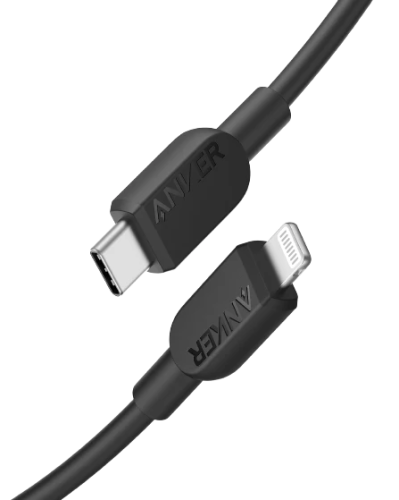 انكر 321 USB–C إلى Lightning كيبل شحن اسود