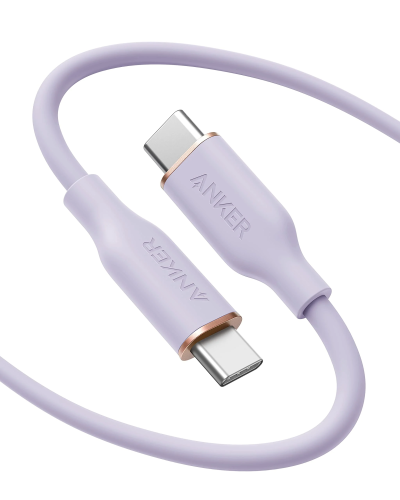 انكر كيبل شحن باور لاين 643 فلو سيليكون USB-C إلى...