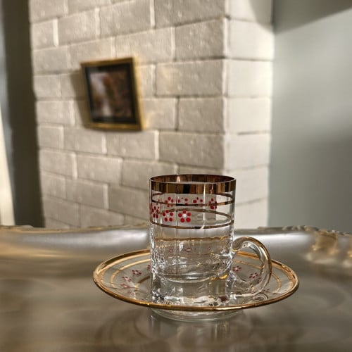 طقم شاي فنتج ( نص درزن استكانات )
