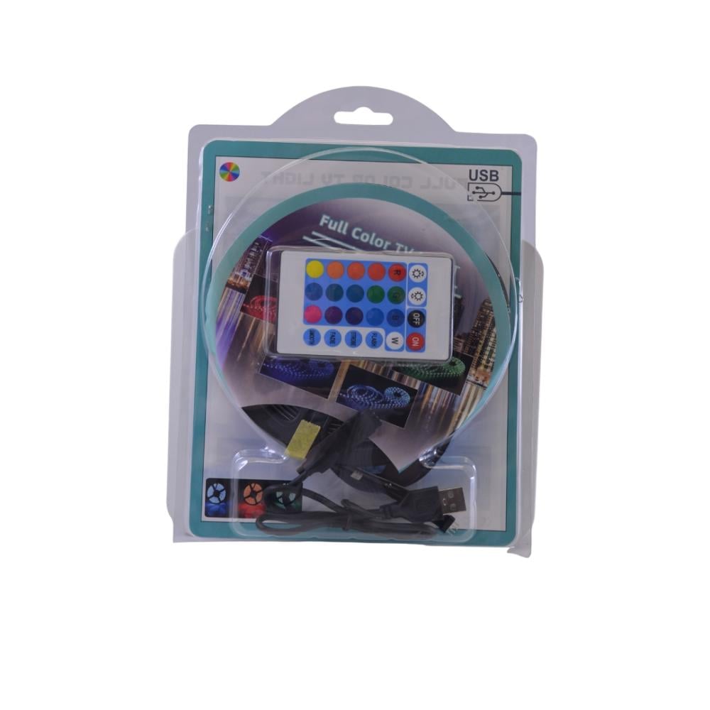 شريط ليد ملون ريموت 5 متر USB - فلوليك للإنارة ومستلزمات الكهرباء