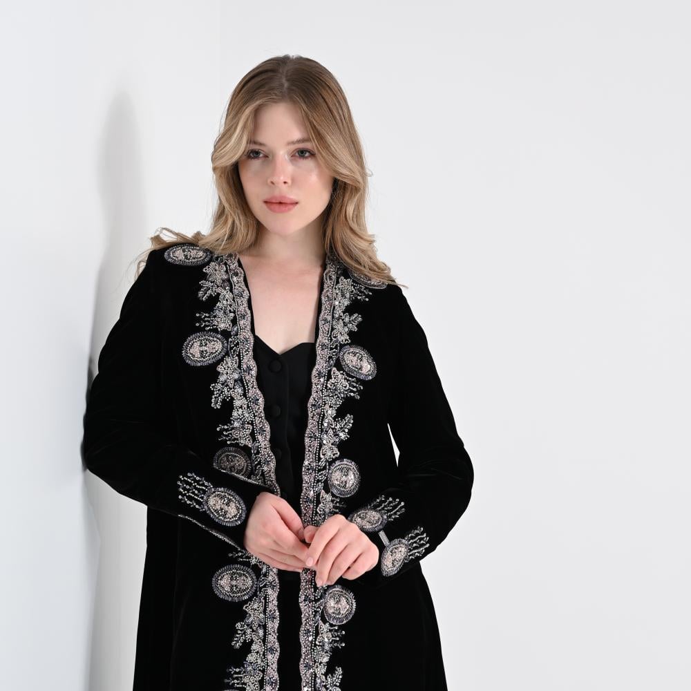 Vevet spark-blazer abaya