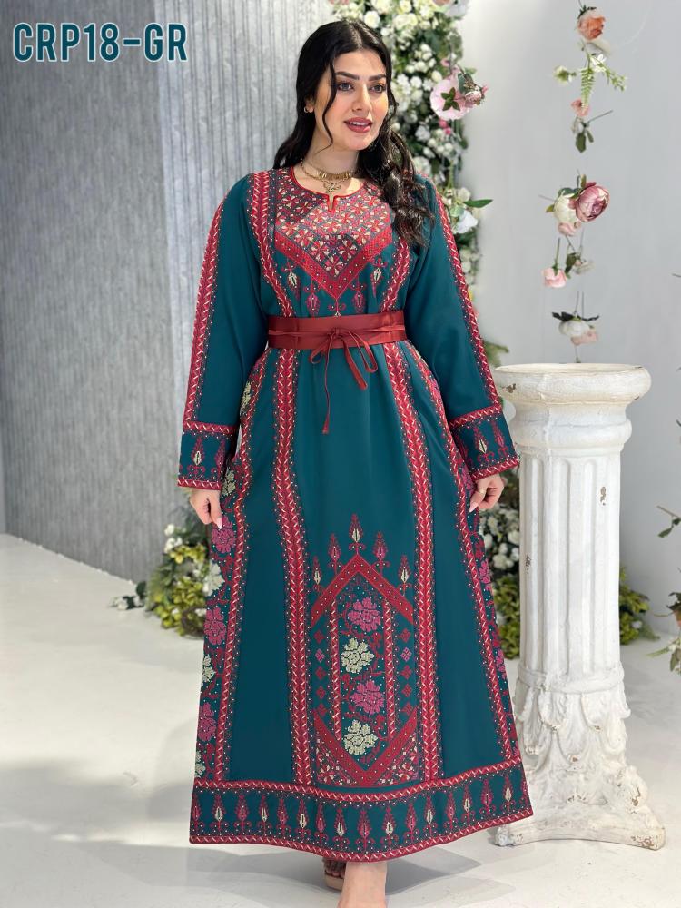 زيتي تطريز عنابي
