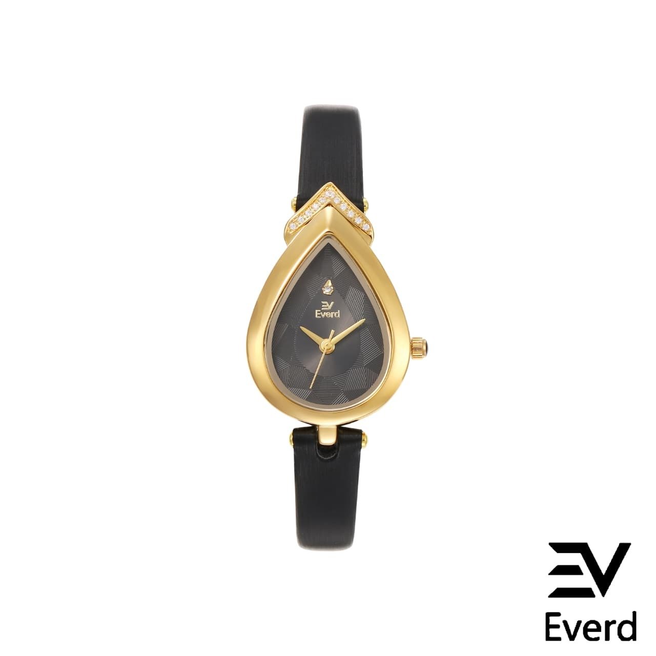 ساعة نسائية ايفرد Everd قطرة الماء بحافة معدنية ومينا أنثوي