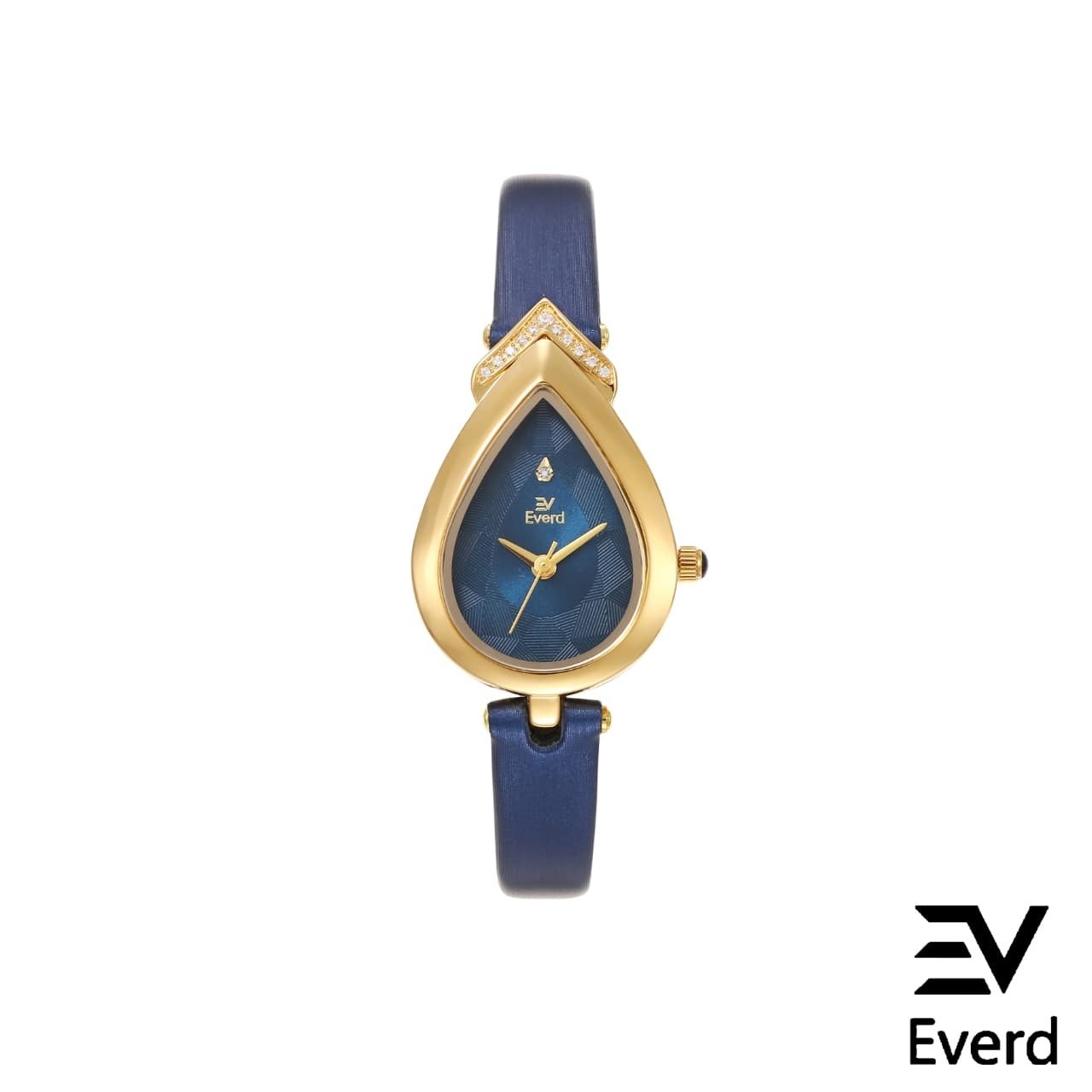 ساعة نسائية ايفرد Everd قطرة الماء بحافة معدنية ومينا أنثوي