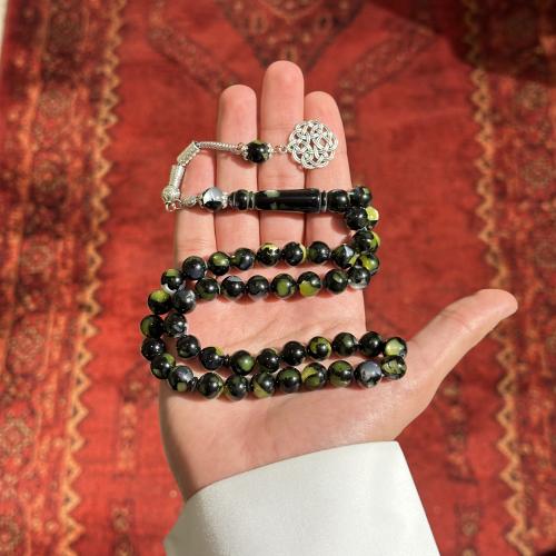 سبحة بكالايت اسود واصفر