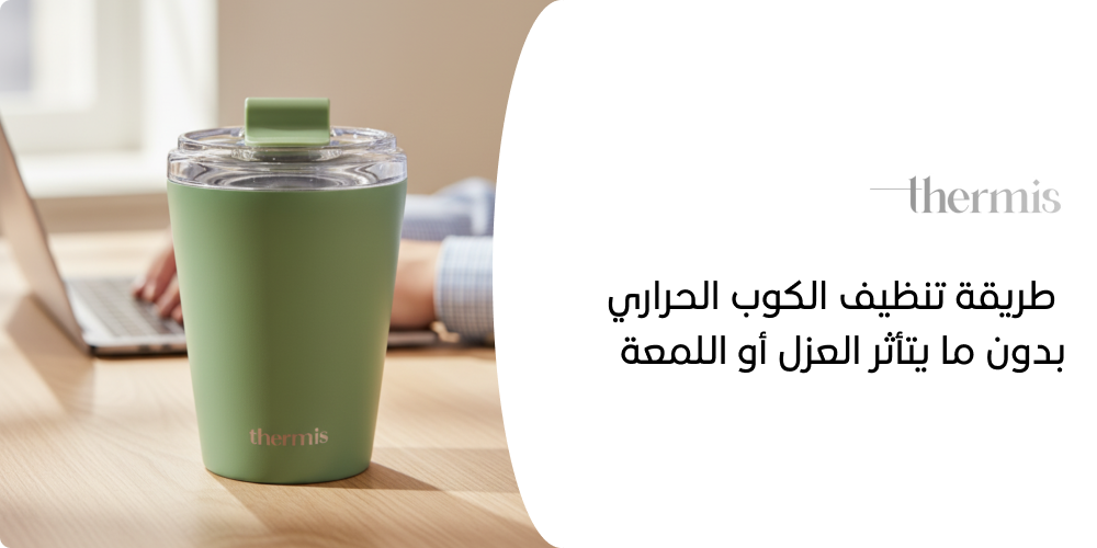 طريقة تنظيف الكوب الحراري بدون ما يتأثر العزل أو اللمعة