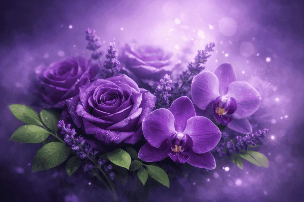 اللون البنفسجي في عالم الورود