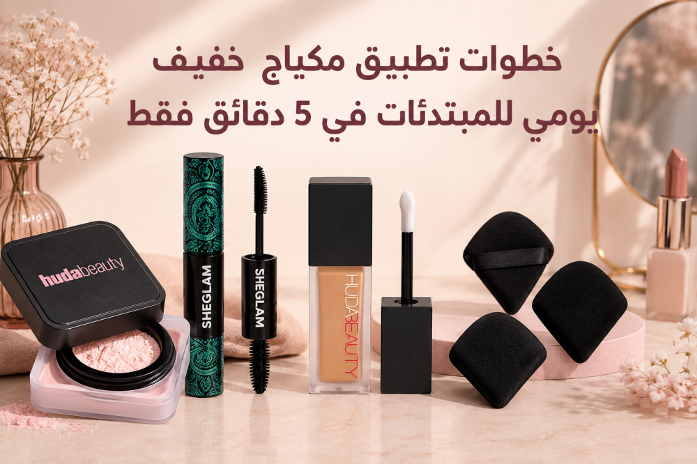 خطوات تطبيق مكياج خفيف يومي للمبتدئات في 5 دقائق فقط