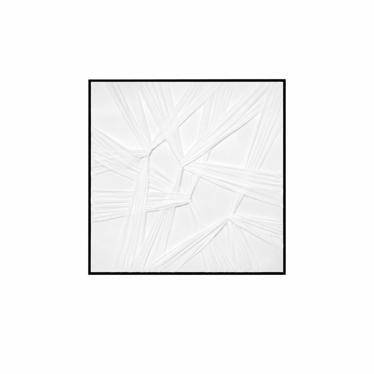 لوحة فنية مربعة بإطار أسود مقاس 80 × 80 سم