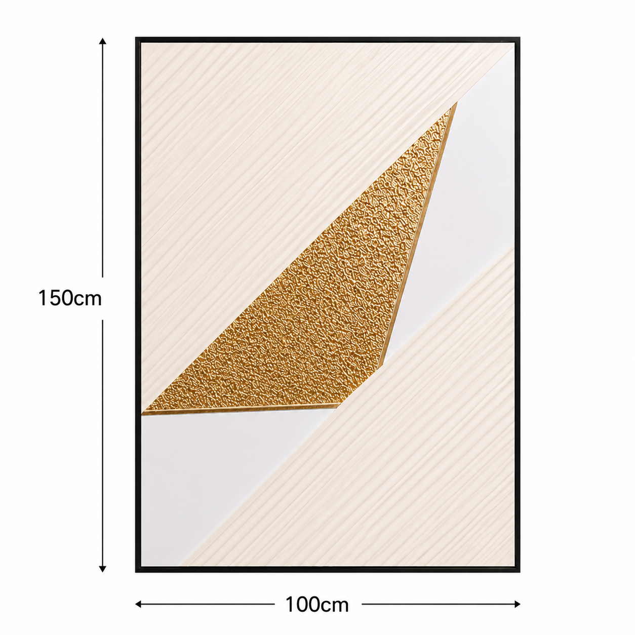 لوحة ديكور كبيرة بإطار أسود مقاس 100 × 150 سم