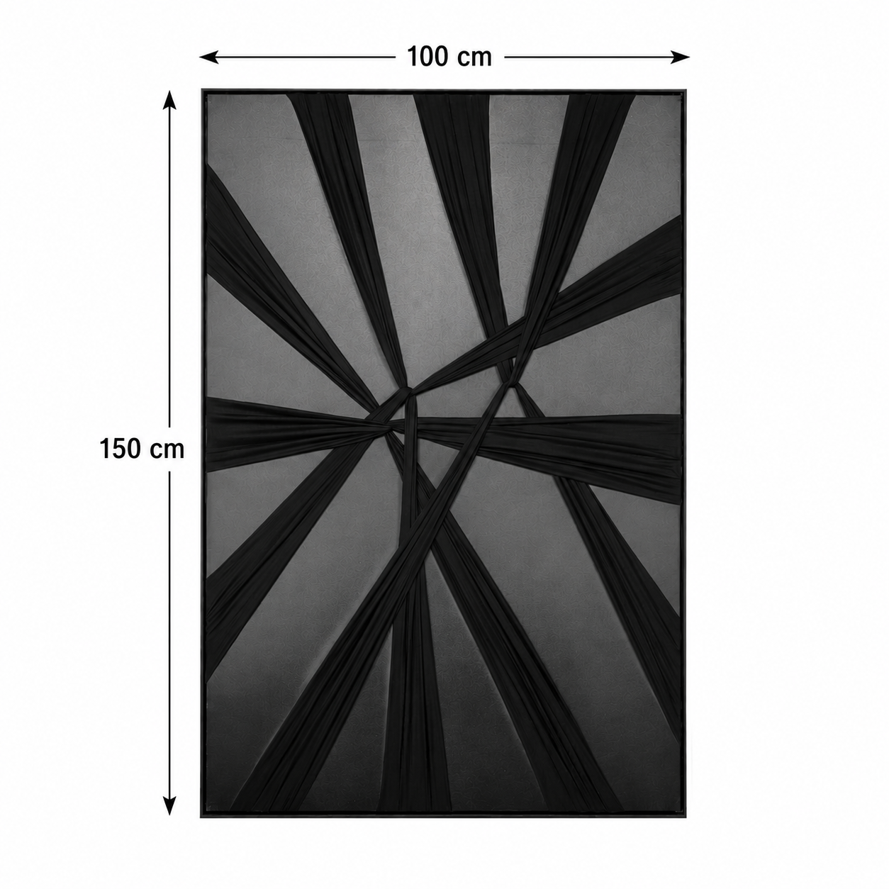 لوحة ديكور كبيرة بإطار أسود مقاس 150 × 100 سم