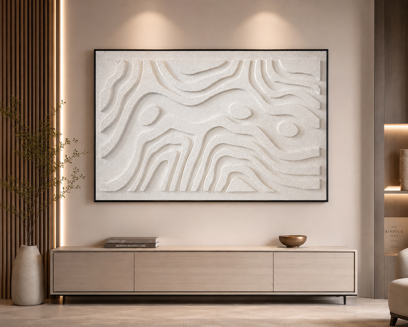 لوحة حائط بإطار أسود مقاس 100 × 150 سم