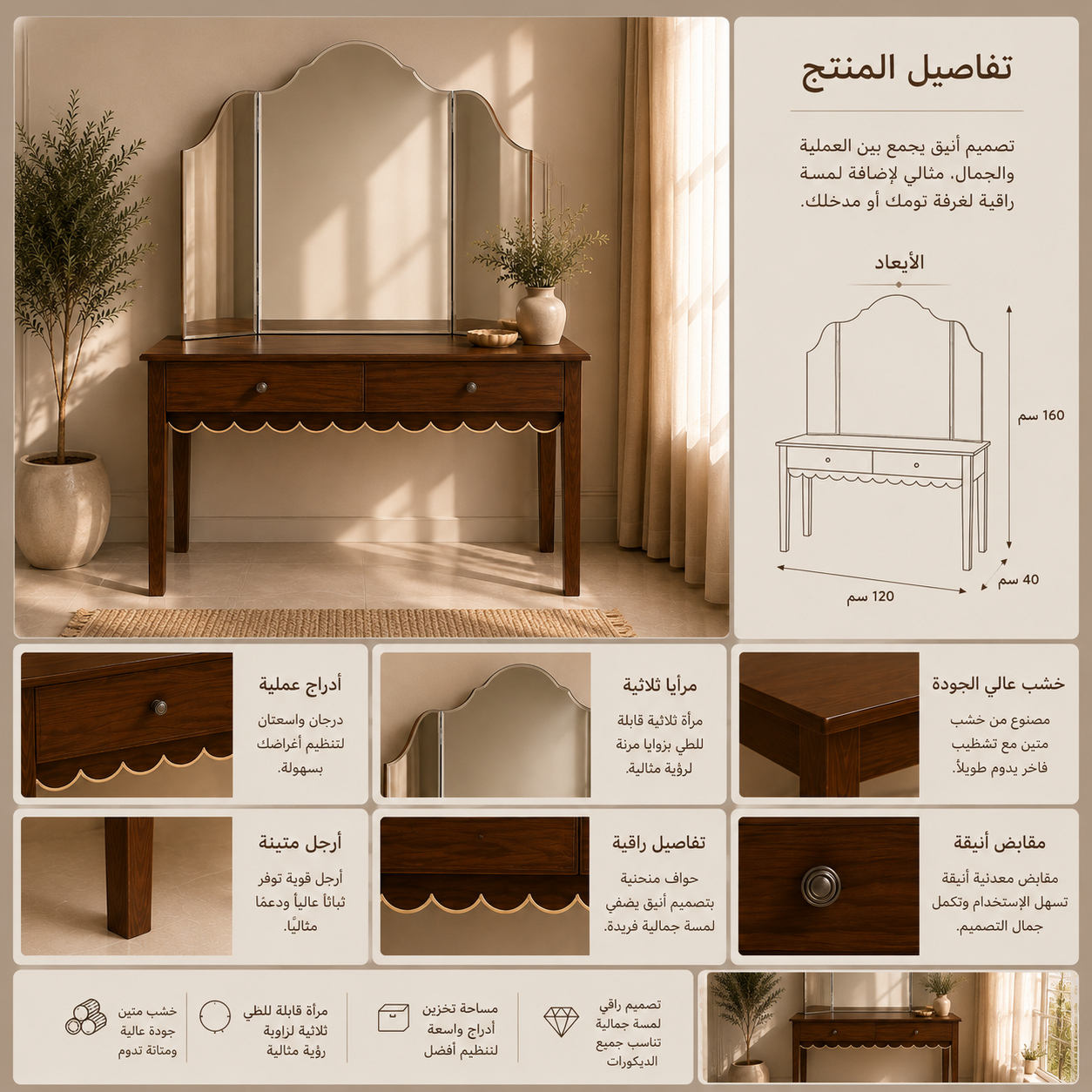 تسريحه سنديان + مرايه سفط