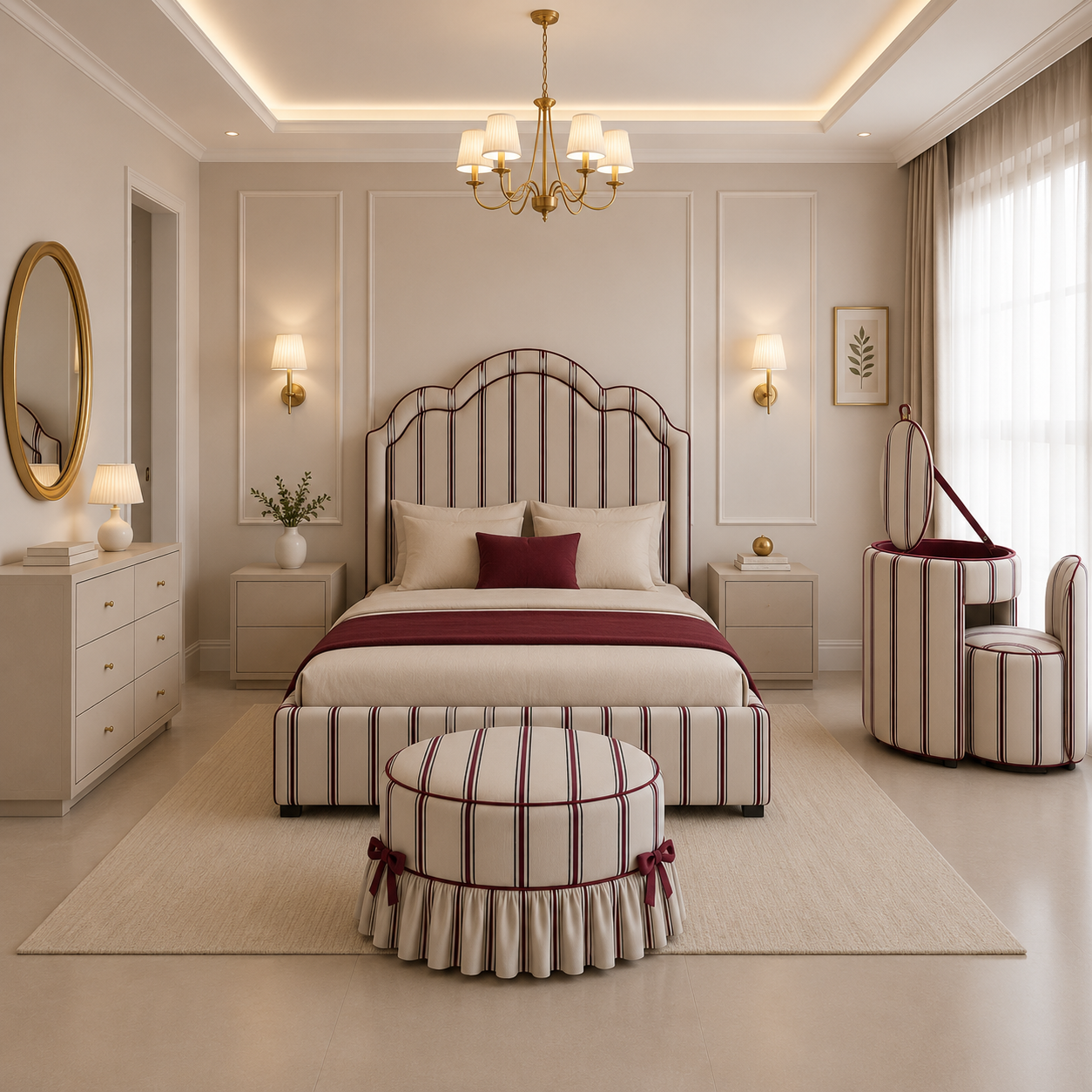 سرير هيدبورد طقم غرفه نوم