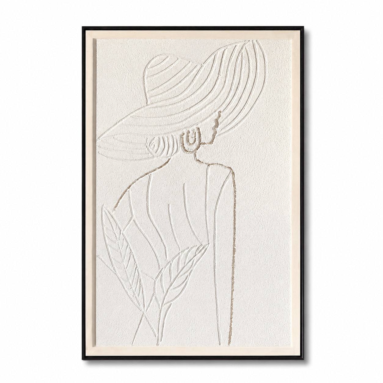 لوحة فنية مودرن بإطار أسود مقاس 100 × 150 سم