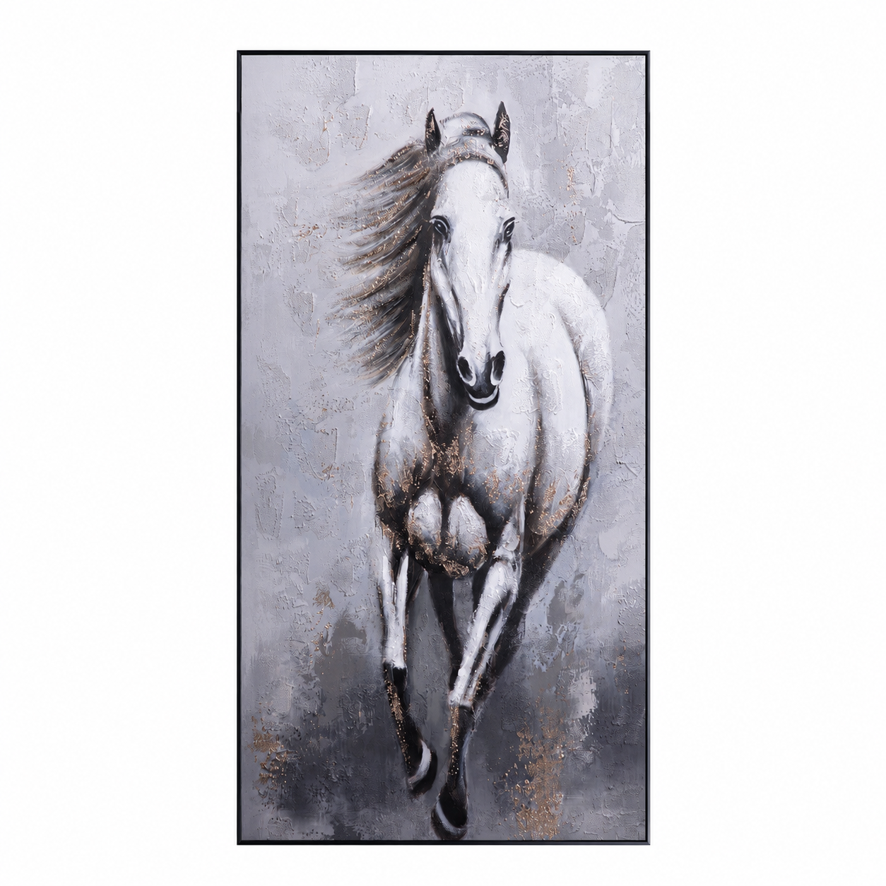لوحة حائط بإطار أسود مقاس 100 × 180 سم