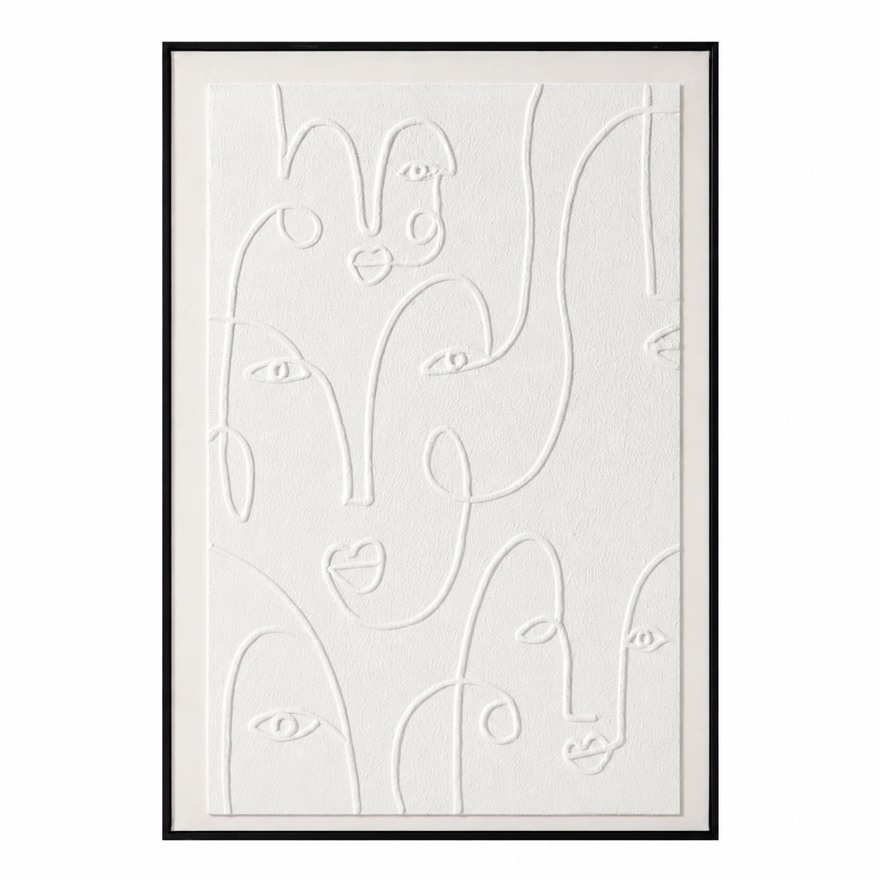 لوحة حائط مودرن بإطار أسود مقاس 100 × 150 سم