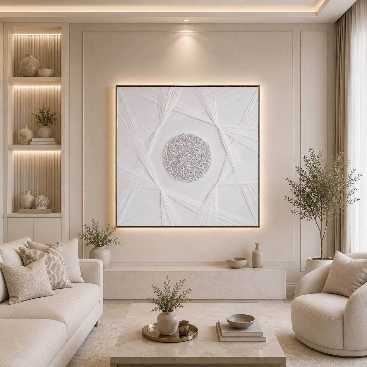 لوحة ديكور راقية مقاس 100 × 100 سم