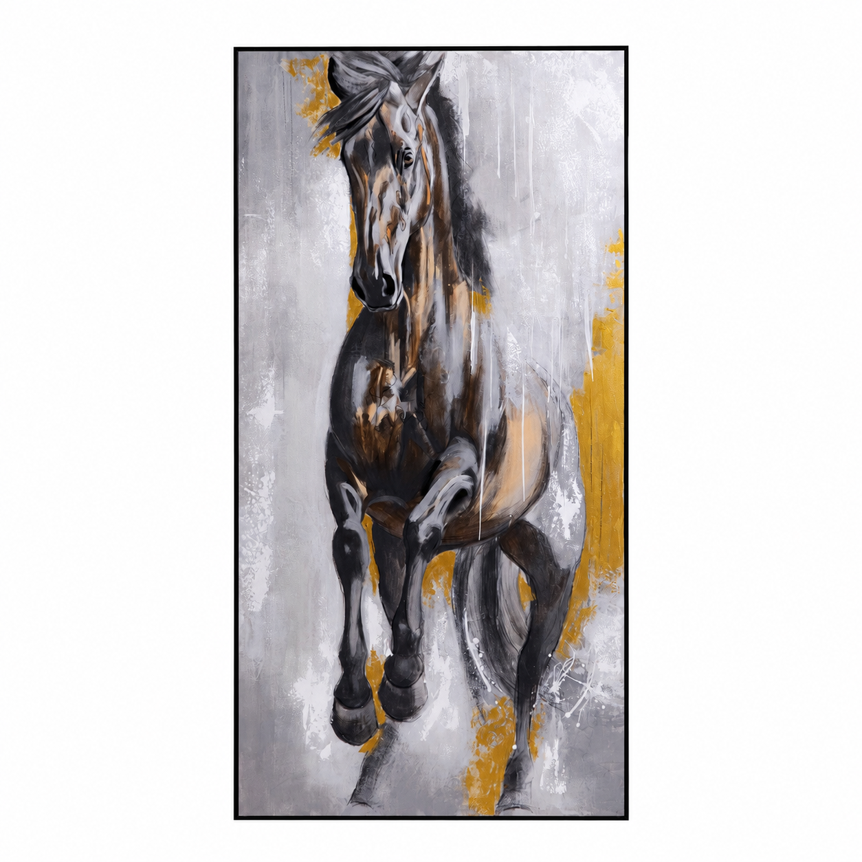 لوحة ديكور بإطار أسود مقاس 100 × 180 سم