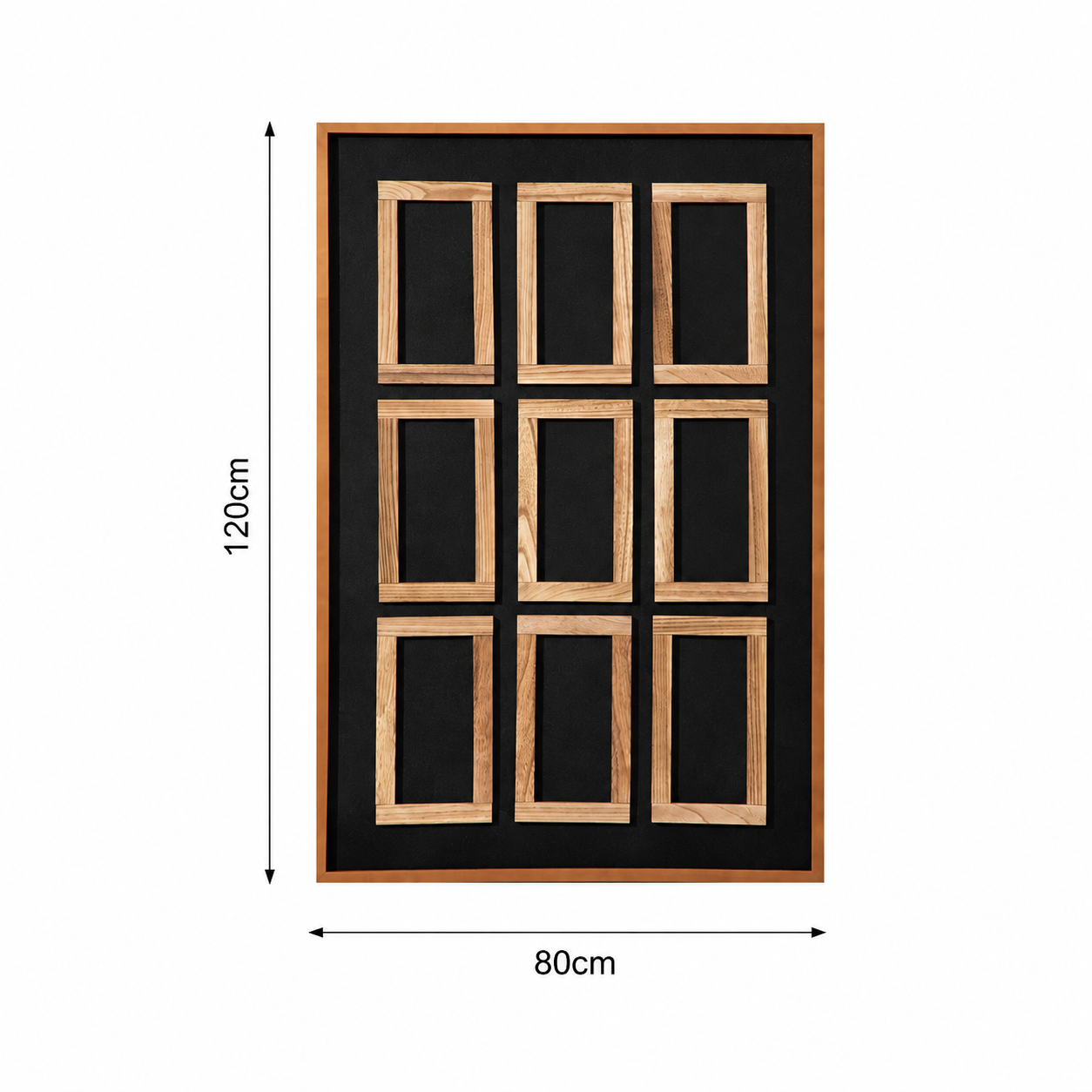 لوحة حائط مودرن بإطار أسود مقاس 120 × 80 سم