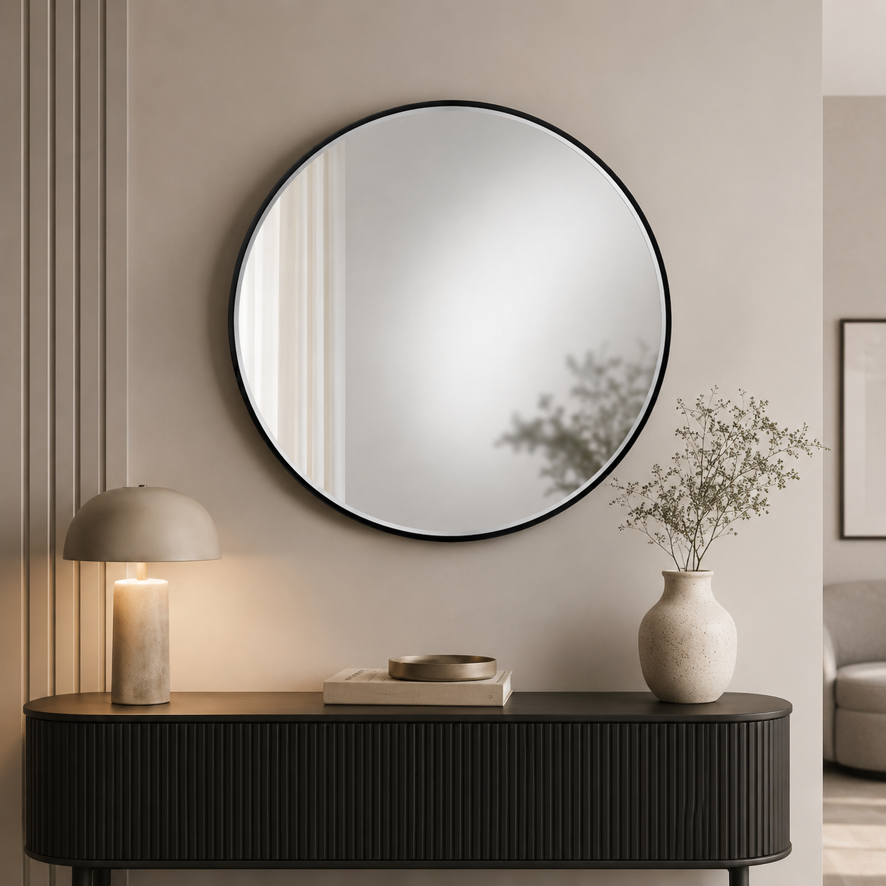 مراية حائط تعليق مقاس 80 × 80 سم