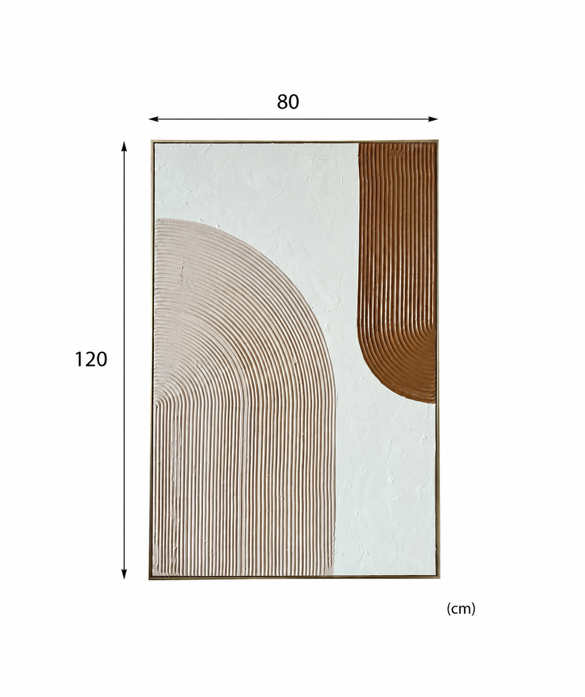 لوحة فنية بإطار ذهبي مقاس 80 × 120 سم