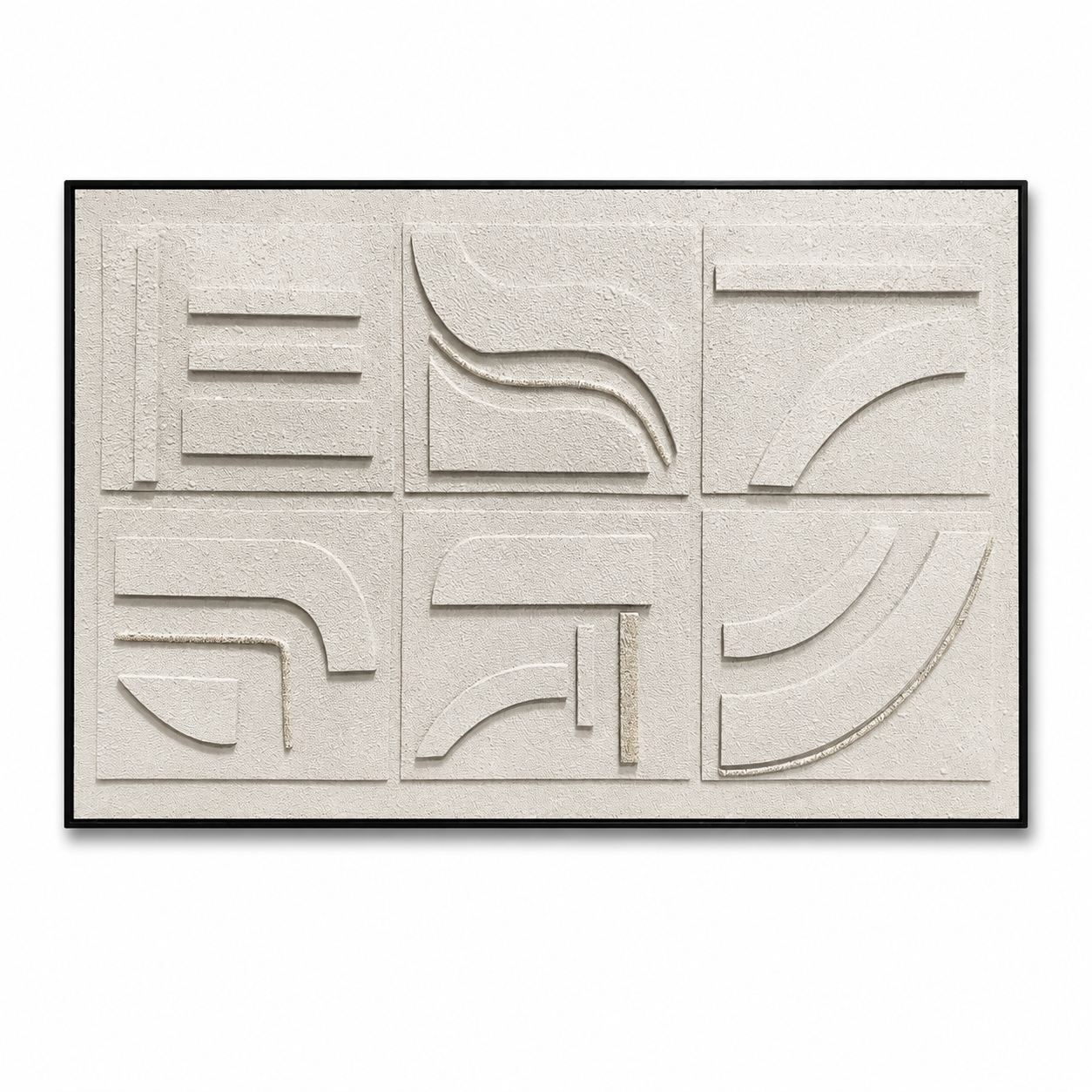 لوحة فنية راقية بإطار أسود مقاس 100 × 150 سم