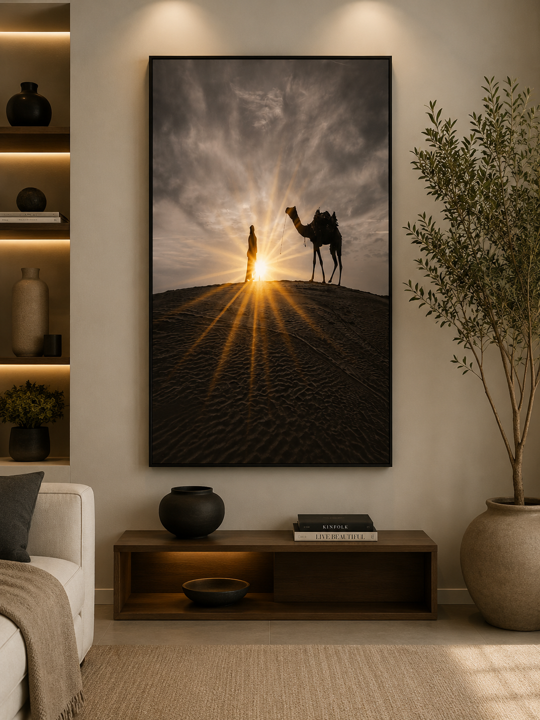 لوحة جدارية طولية مقاس 80 × 180 سم
