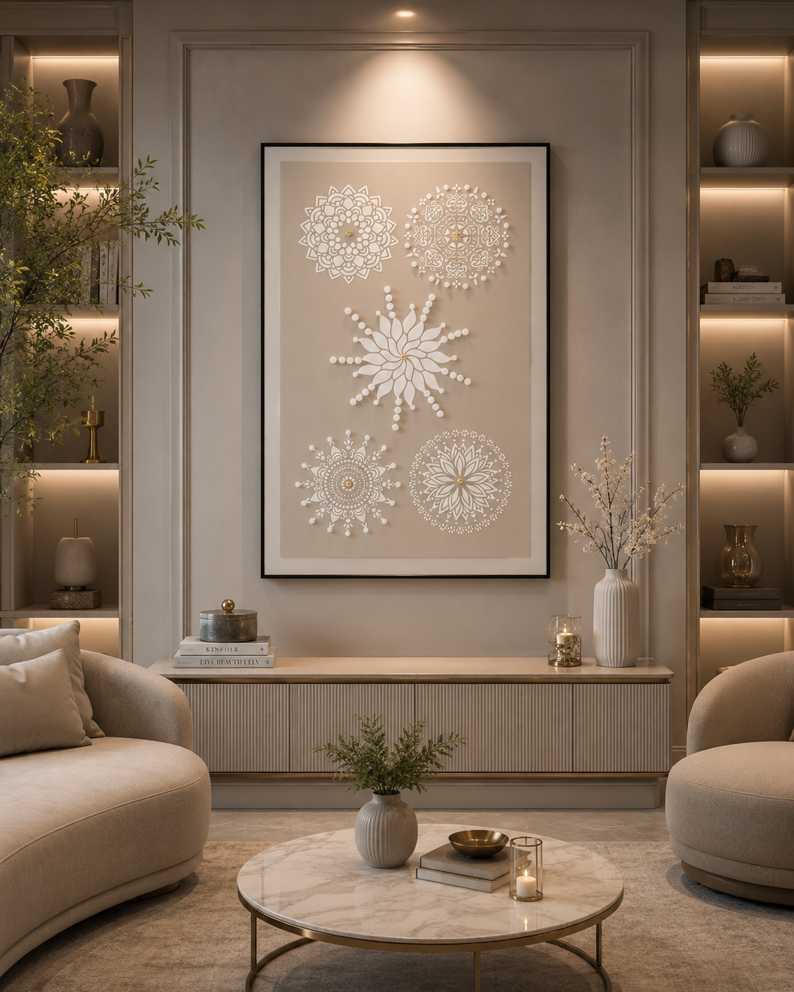 لوحة حائط بإطار أسود مقاس 100 × 150 سم