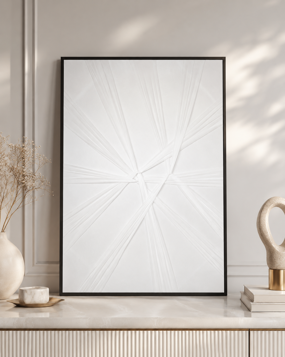 لوحة حائط بإطار أسود مقاس 80 × 120 سم