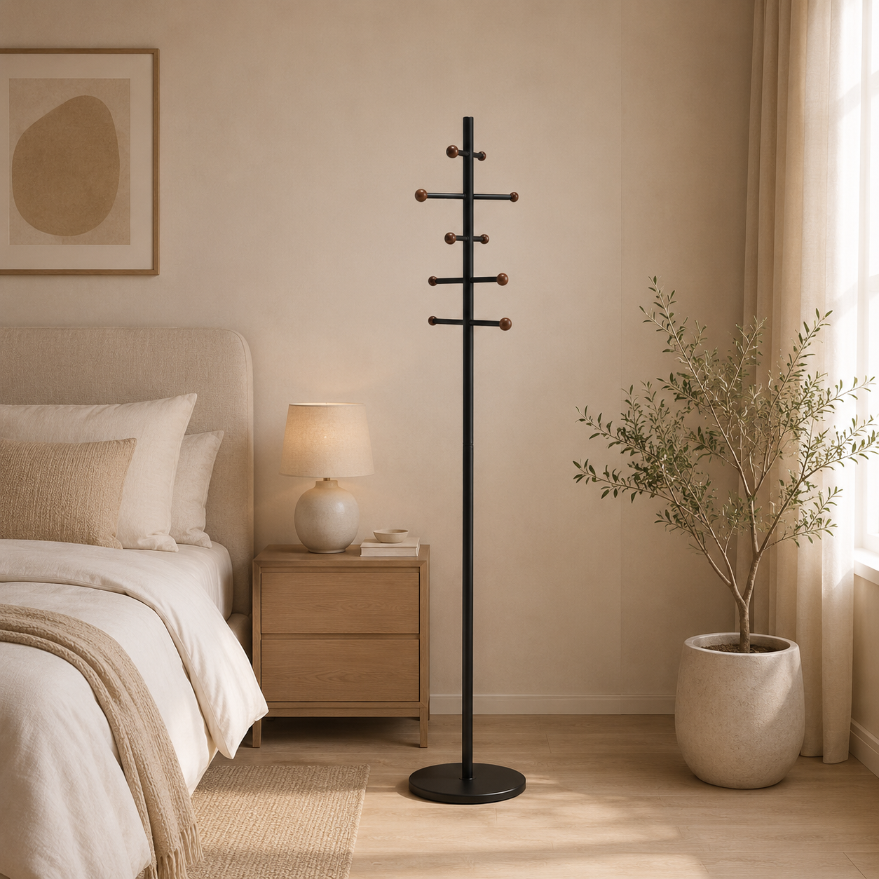علاقة ملابس باللون الاسودمقاس 190× 36 سم