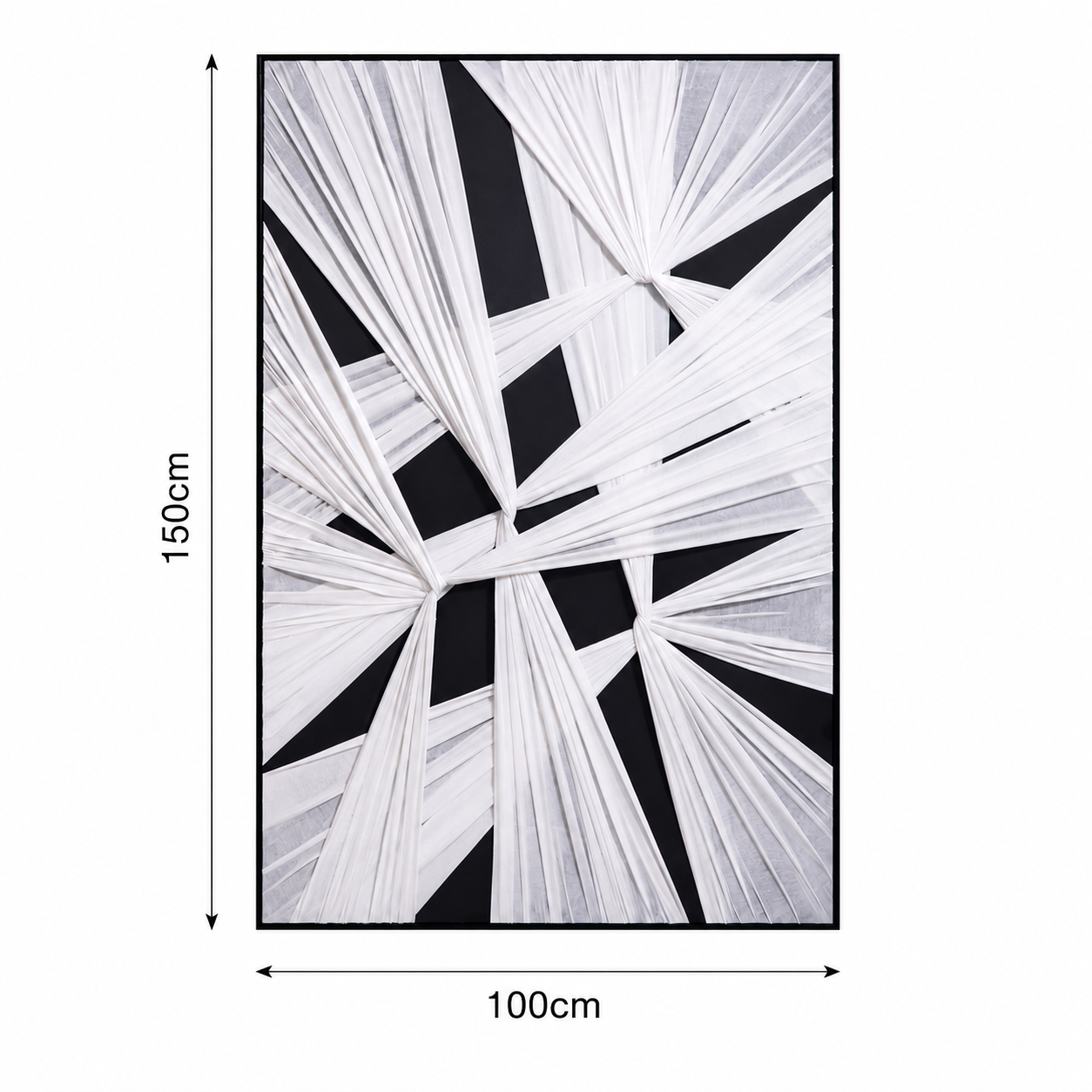 لوحة ديكور عصرية بإطار أسود مقاس 100 × 150 سم